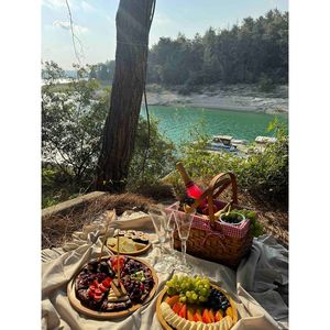 Mantel Cuadrado de Algodón Tejido Beige ROSEHAN Premium de 70x70cm, Estilo Minimalista, Lavable, para Uso Doméstico - Product Image 3