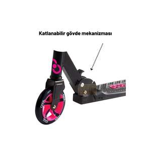 <b>2</b>-Wheeled Unisex Horns Height-Adjustable Foldable Kids <b>Scooter</b> for 8 <b>Year</b> <b>Olds</b> - Product Image 2