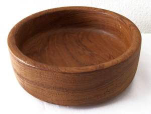 Grands bols à soupe à salade en bois d'acacia et de manguier massif Vaisselle en bois naturel Cuisine créative Bols à riz Matériau émaillé Usage alimentaire - Product Image 5