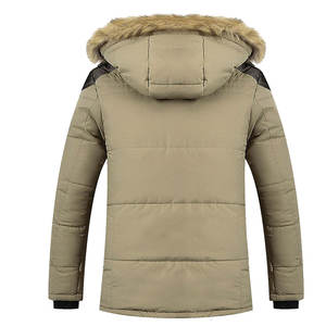 Vestes parka pour hommes sur mesure OEM tendance, vente en gros, parkas utilitaires vierges à capuche, veste rembourrée en coton pour homme - Product Image 4