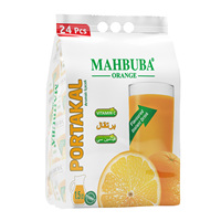 Boîte de 24 sachets de poudre de boisson instantanée aromatisée à l'orange de qualité supérieure, 11,2 g, enrichie en vitamines, saveurs banane, mangue, pomme, ananas, certifiée HALAL