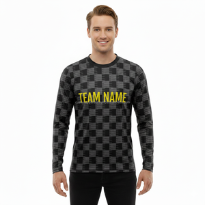 T-shirt à manches longues en coton polyester de haute qualité personnalisé pour hommes T-shirts à épaules tombantes à manches longues - Product Image 3