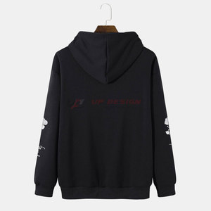 เสื้อฮู้ดดี้ลายกราฟิกสำหรับผู้ชาย ระบายอากาศได้ดี น้ำหนักเบา เหมาะสำหรับฤดูหนาว ผลิตจากผ้าฝ้าย 100% ปรับแต่งสีและขนาดได้ คุณภาพสูง ผลิตในประเทศปากีสถาน - Product Image 2