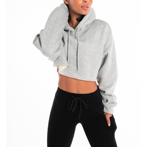 Sweat à capuche tricoté décontracté pour femmes Crop Top All Season Stylish Streetwear Fashion Comfortable Trendy Outfit - Product Image 3