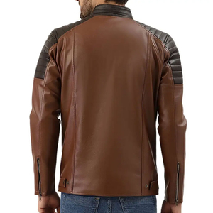 Venta al por mayor superventas chaqueta de cuero genuino para los hombres transpirables último diseño de los hombres de piel de oveja chaquetas hechas en Pakistán - Product Image 3