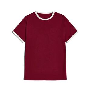 T-shirt vintage surdimensionné en coton solide, petit décolleté, 350gsm, col montant, t-shirt lourd surdimensionné personnalisé pour hommes, vente en gros - Product Image 6