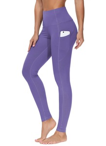 Leggings de sport tricotés écologiques haute performance pour femmes, sans couture, taille haute, compression, respirants, séchage rapide, couleur unie, yoga - Product Image 3