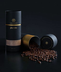 Luxury Gold Foil Food Grade Paper Tube Can Packaging Gift Box Coffee <strong>Coca</strong> <strong>Tea</strong> for Powder Supplement with Air Tight Lids Ends - Product Image 1