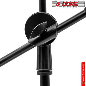 5 Core Mic Stand Floor Height Adjustable Short <b>Tripod</b> Microphone Stands w Telescoping Boom Arm - Product Image 2
