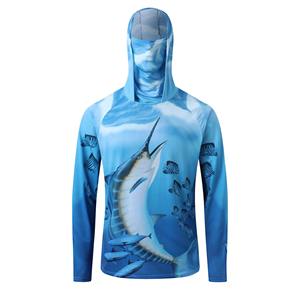 Combinaison de pêche pour homme, respirante, à séchage rapide, motif marin, avec capuche et masque de protection solaire pour la pêche en mer, facile à laver - Product Image 2