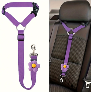 Cinturón de Seguridad Ajustable para Mascotas, Correa de Seguridad para Perros y Gatos con Estilo Occidental Invernal, con Forro Polar para Vehículos, Transpirable y Cálido - Product Image 1