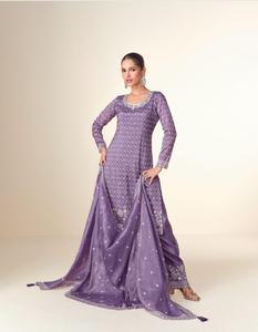 Hot Selling Stylish Premium Lehenga Choli Set <b>Tissue</b> Crush Kurti Palazzo Dupatta Embroidery Work for <b>Wedding</b> Parties Wholesale - Product Image 2