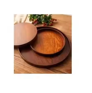 Handmade Wooden Dish <b>Set</b> Premium Wood Dinnerware Wooden Charger Plates by glowin fashion - Product Image 1