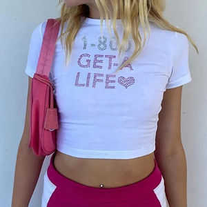 Bling Diamond <b>Sequin</b> Rhinestone T <b>Shirts</b> for <b>Women</b> Shiny Fashion Tops Clubwear Y2K Street Graphic Tees - Product Image 3