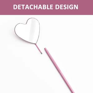 Miroir en forme de cœur pour extensions de cils, miroir en acier inoxydable pour maquillage des cils, outil pour extensions de cils - Product Image 5