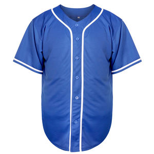 Maillot de baseball pour homme de qualité supérieure, respirant, en polyester, à manches courtes, boutonné, vêtements d'équipe sportive, maillot de haute qualité pour jeunes - Product Image 1
