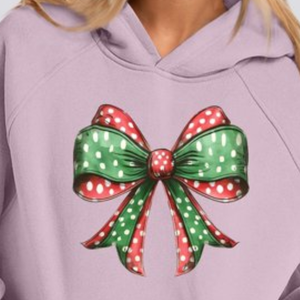 Sudaderas con capucha de hombro caído para mujer de nuevo estilo con acento de lazo Sudaderas acogedoras y elegantes para uso diario Estilo de calle informal - Product Image 3