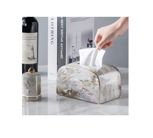 Design classique décoration de la maison vaisselle boîte à mouchoirs boîte à mouchoirs en marbre de haute qualité à un prix abordable - Product Image 1