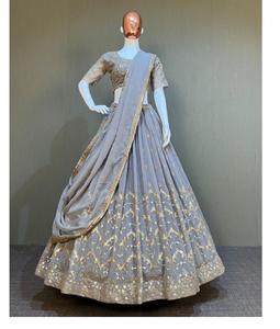 Lehenga Choli งานปักลายลำดับจอร์เจ็ต,ชุดปาร์ตี้สวมใส่ตามเทศกาลปี2022 - Product Image 1