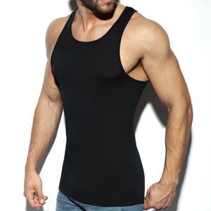 Camiseta sin mangas de gimnasio de secado rápido para hombres para entrenamientos de verano Tejido deportivo de punto Servicios OEM incluidos - Product Image 1