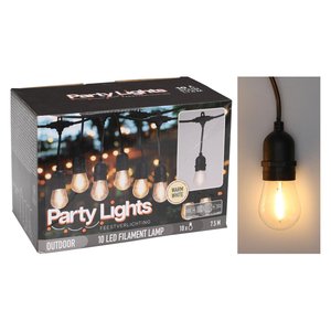 Guirnalda de Luces LED Koopman PARTY LIGHTS LG1000010 de 750 cm con 10 Luces Brillantes, Clasificación IP44 para Decoración de Fiestas al Aire Libre - Product Image 1