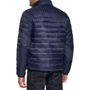 Venta al por mayor de ropa de calle de invierno para hombres chaqueta acolchada estilo de moda con cuello alto impermeable cálido tela de lona acolchada - Product Image 4