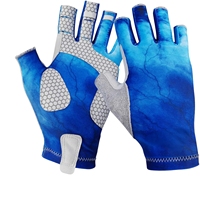 Guantes de pesca sin dedos avanzados con relleno de agarre, tela transpirable para una máxima destreza durante las aventuras de pesca de todo el día