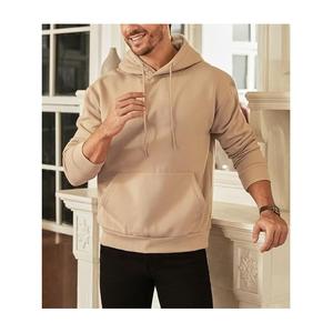 Bangladesh hizo 100% algodón hombres pulóver con capucha cómoda manga larga hombro pendiente cuello estampado forrado más opciones de tamaño - Product Image 3