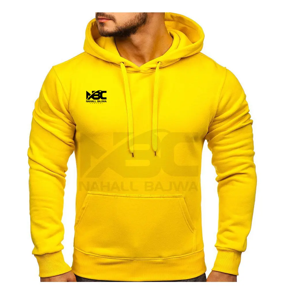 Top Hoodie Kuning Oem Hoodie 3D Cetak Kustom Hoodie Pria Kaus Hoddie Buatan Pakistan.