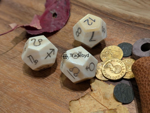 Luxury <b>Polyhedral</b> Bone <b>Dice</b> 7-Piece Set Durable Eco-Friendly Unique for RPG Board Games Tradebyd - Product Image 2