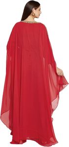 Kaftan Abaya Maxi Islamique Modeste Droit de Style Marocain de Dubaï, Entièrement Perlé à la Main, Longueur Ras du Sol, Robe de Soirée, Robe de Mariage, Robe de Plage Élégante - Product Image 5