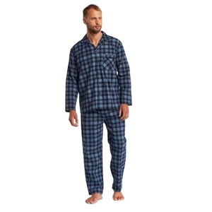 Nuevo conjunto de Pijamas de manga larga para hombre, ropa de dormir transpirable de seda, camisón de talla grande suave y acogedor de estilo moderno Sexy para hombre - Product Image 1