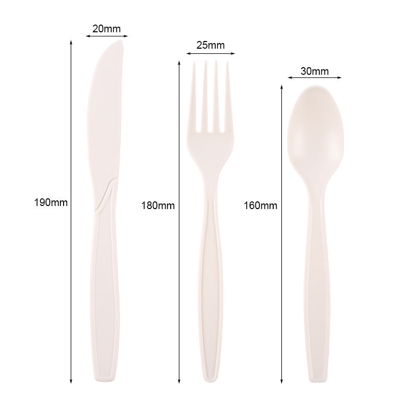 7inch Corn Starch Cutlery Disposable Eco-friendly Biodegradable Corn Starch Cutlery - Eco-Ancheng Br