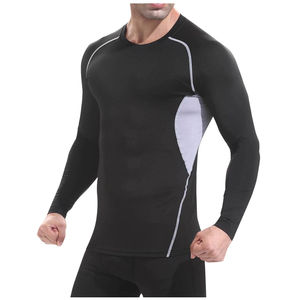 Rashguard de fitness et MMA respirant à manches longues en polyester UPF50 de haute qualité 160 GSM, grande taille, à compression - Product Image 3