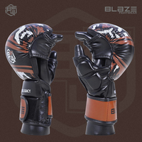 Guantes de Entrenamiento de Sparring MMA BLAZEFIGHTGEAR, Cuero Vacuno, Secado Rápido, Absorción de Humedad, para Entrenamientos con Saco de Boxeo, Boxeo en Jaula