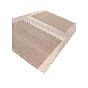 พรมขนสัตว์อัฟกันสีเบจและสีน้ำตาลลายตารางแบบทอเรียบ รุ่น ADWL-152 สำหรับใช้ในบ้าน ลายแบบนามธรรม - Product Image 2