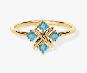 Bague délicate en argent sterling 925 avec pierre de naissance florale en forme de croix, certifiée IGI, bijoux religieux élégants pour femmes, cadeau de mariage, usage quotidien - Product Image 1