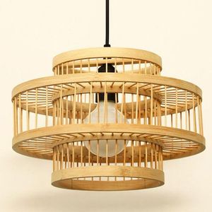 Pantalla de ratán de bambú hecha a mano para iluminación ambiental suave - Product Image 5