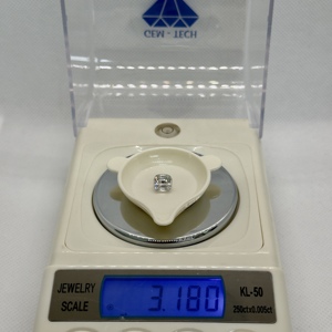 เบาะรองนั่งธรรมชาติพลอยเพทายไม่มีสี3.18cts 7.7x7.3x5.2มม. สำหรับทำเครื่องประดับสร้อยข้อมืออัญมณี DIY - Product Image 3