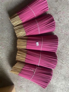 12 "bâtons d'encens roses faits à la main avec fond en bambou naturel - Product Image 4