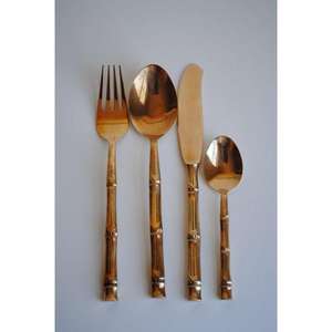 Ensemble de couverts en laiton vintage avec finition de qualité supérieure et prix abordable, parfait pour les collectionneurs et les repas de tous les jours - Product Image 5