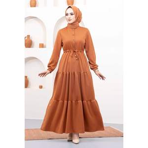 Robe hijab avec ceinture Tunnel Tan - Product Image 1