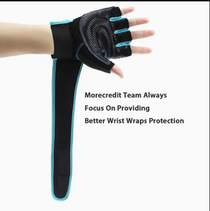 Guantes de Entrenamiento de Medio Dedo, Ligeros, con Soporte para Muñeca, para Hombre y Mujer, con Acolchado Completo en la Palma, Antideslizantes, para Gimnasio, Levantamiento de Pesas y Fitness - Product Image 5