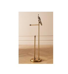 Brass <b>towel</b> stand created for premium wash spaces featuring durable frame classy aesthetics perfect for modern homes use - Product Image 1