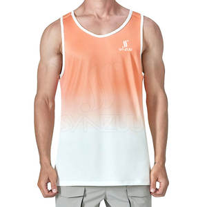 Camiseta sin Mangas de Secado Rápido para Hombre, de Alta Calidad, en Algodón y Fibra de Bambú, Tejido de Punto, Diseño Sólido, Transpirable, para Gimnasio y Entrenamiento, OEM - Product Image 1