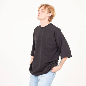 ผ้าฝ้าย100% ทุกเพศคอโอ/คอวี370-380กรัมสะพายไหล่แบบลำลองแขนสั้นสูง220กรัมพิมพ์ลายหน้าจอโดยตรงโอเวอร์ไซส์ - Product Image 2