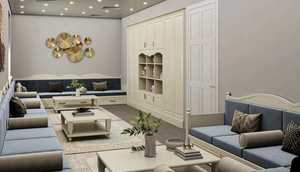 Diseño interior árabe Majlis, diseño clásico moderno, elegante conjunto de sala de estar, asientos de esquina de lujo, diseño que ahorra espacio - Product Image 2