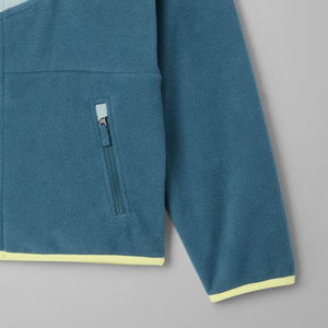 Factory Rate Boys Sweatshirt Breathable And Comfortable Material With Stand Collar Color Block Design Full Sleeves / Zip Pocket - Product Image 4