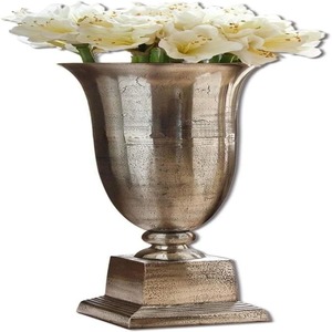 Vase moderne en argent plaqué, bols à fleurs, centre de table de mariage, vase à fleurs - Product Image 5