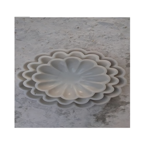 Bol en marbre élégant fait à la main plat de service en pierre naturelle polyvalent pour Table à manger de cuisine centre de table de salade de fruits personnalisé - Product Image 2